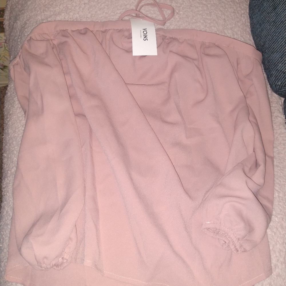 Yoins pink blouse